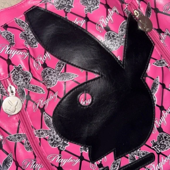 Playboy Pink and Black Tote Bag - Picture 2 of 5